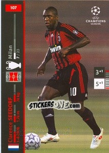 Sticker Clarence Seedorf - UEFA Champions League 2007-2008. Trading Cards Game - Panini