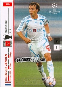 Sticker Boudewijn Zenden - UEFA Champions League 2007-2008. Trading Cards Game n. 110 - Panini