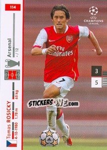 Sticker Tomas Rosicky - UEFA Champions League 2007-2008. Trading Cards Game n. 114 - Panini
