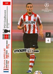 Sticker Ibrahim Afellay - UEFA Champions League 2007-2008. Trading Cards Game n. 117 - Panini