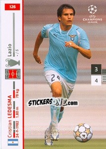 Sticker Cristian Ledesma - UEFA Champions League 2007-2008. Trading Cards Game - Panini