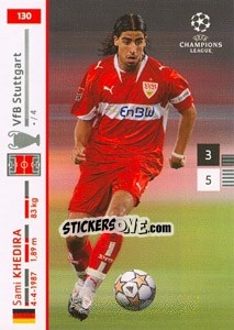 Sticker Sami Khedira - UEFA Champions League 2007-2008. Trading Cards Game n. 130 - Panini
