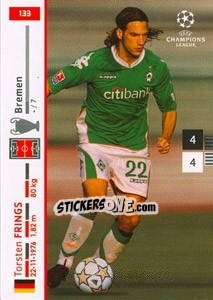Sticker Torsten Frings - UEFA Champions League 2007-2008. Trading Cards Game n. 133 - Panini