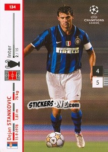 Sticker Dejan Stankovic - UEFA Champions League 2007-2008. Trading Cards Game n. 134 - Panini