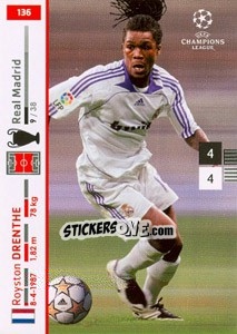 Sticker Royston Drenthe - UEFA Champions League 2007-2008. Trading Cards Game - Panini