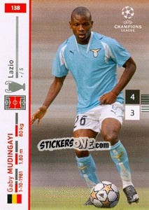 Sticker Gaby Mudingayi - UEFA Champions League 2007-2008. Trading Cards Game n. 138 - Panini