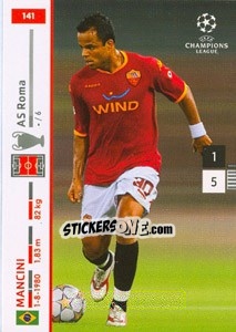 Sticker Mancini - UEFA Champions League 2007-2008. Trading Cards Game n. 141 - Panini