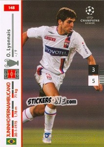 Sticker Juninho Pernambucano - UEFA Champions League 2007-2008. Trading Cards Game n. 148 - Panini