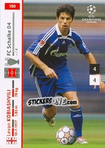 Sticker Levan Kobiashvili - UEFA Champions League 2007-2008. Trading Cards Game n. 150 - Panini