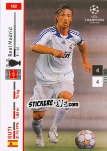 Sticker Guti - UEFA Champions League 2007-2008. Trading Cards Game n. 152 - Panini