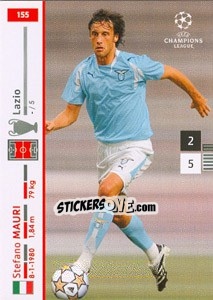 Sticker Stefano Mauri - UEFA Champions League 2007-2008. Trading Cards Game - Panini