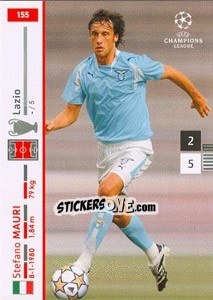 Sticker Stefano Mauri - UEFA Champions League 2007-2008. Trading Cards Game n. 155 - Panini