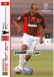 Sticker Emerson - UEFA Champions League 2007-2008. Trading Cards Game n. 158 - Panini