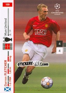 Sticker Darren Fletcher - UEFA Champions League 2007-2008. Trading Cards Game - Panini