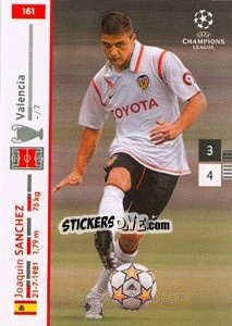 Cromo Joaquin Sanchez - UEFA Champions League 2007-2008. Trading Cards Game n. 161 - Panini