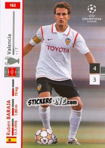 Sticker Ruben Baraja - UEFA Champions League 2007-2008. Trading Cards Game - Panini
