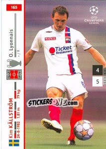 Sticker Kim Kallstrom - UEFA Champions League 2007-2008. Trading Cards Game n. 165 - Panini