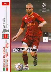 Sticker Daniele De Rossi - UEFA Champions League 2007-2008. Trading Cards Game n. 170 - Panini