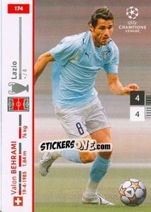 Sticker Valon Behrami - UEFA Champions League 2007-2008. Trading Cards Game n. 174 - Panini