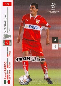 Sticker Pavel Pardo - UEFA Champions League 2007-2008. Trading Cards Game n. 175 - Panini