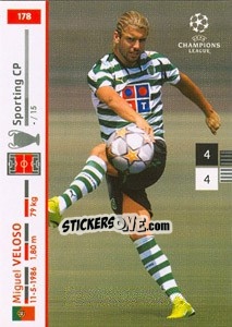 Sticker Miguel Veloso - UEFA Champions League 2007-2008. Trading Cards Game - Panini
