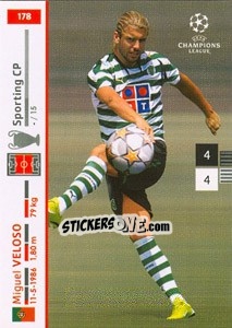 Sticker Miguel Veloso - UEFA Champions League 2007-2008. Trading Cards Game n. 178 - Panini