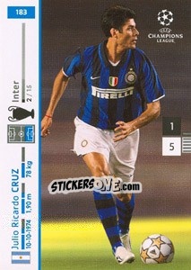 Sticker Julio Cruz - UEFA Champions League 2007-2008. Trading Cards Game n. 183 - Panini