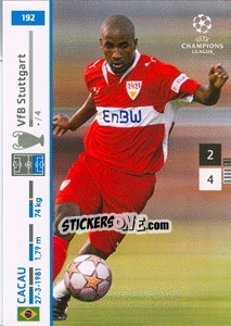 Sticker Cacau - UEFA Champions League 2007-2008. Trading Cards Game n. 192 - Panini