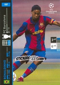 Sticker Ronaldinho - UEFA Champions League 2007-2008. Trading Cards Game - Panini