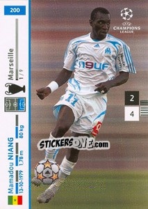Sticker Mamadou Nang - UEFA Champions League 2007-2008. Trading Cards Game n. 200 - Panini