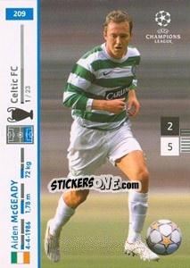 Sticker Aiden McGeady - UEFA Champions League 2007-2008. Trading Cards Game n. 209 - Panini