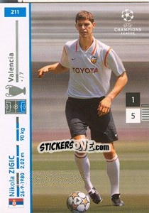 Cromo Nikola Zigic - UEFA Champions League 2007-2008. Trading Cards Game - Panini
