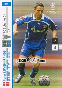 Sticker Peter Lovenkrands - UEFA Champions League 2007-2008. Trading Cards Game n. 217 - Panini