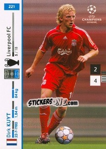 Sticker Dirk Kuyt - UEFA Champions League 2007-2008. Trading Cards Game n. 221 - Panini