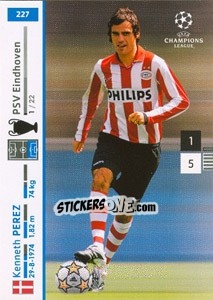 Sticker Kenneth Perez - UEFA Champions League 2007-2008. Trading Cards Game n. 227 - Panini