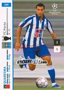 Sticker Quaresma - UEFA Champions League 2007-2008. Trading Cards Game - Panini