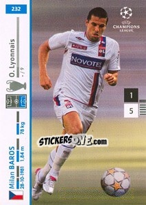 Sticker Milan Baros - UEFA Champions League 2007-2008. Trading Cards Game - Panini