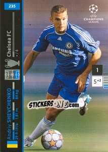 Sticker Andriy Shevchenko - UEFA Champions League 2007-2008. Trading Cards Game n. 235 - Panini