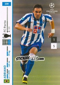 Sticker Adriano - UEFA Champions League 2007-2008. Trading Cards Game n. 239 - Panini
