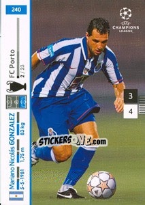 Cromo Mariano Gonzalez - UEFA Champions League 2007-2008. Trading Cards Game n. 240 - Panini