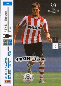 Sticker Danko Lazovic - UEFA Champions League 2007-2008. Trading Cards Game - Panini