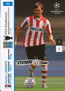 Sticker Danko Lazovic - UEFA Champions League 2007-2008. Trading Cards Game n. 244 - Panini