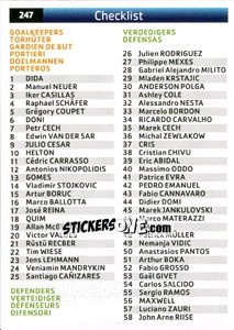 Sticker Checklist (1-58) - UEFA Champions League 2007-2008. Trading Cards Game - Panini