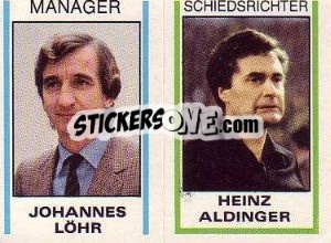 Sticker Johannes Löhr / Heinz Aldinger - German Football Bundesliga 1980-1981 - Panini