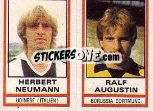 Sticker Herbert Neumann / Ralf Augustin - German Football Bundesliga 1980-1981 n. 286 - Panini