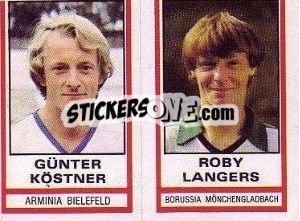 Cromo Günter Köstner / Roby Langers - German Football Bundesliga 1980-1981 n. 287 - Panini