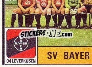 Sticker Mannschaft - German Football Bundesliga 1980-1981 - Panini