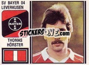 Cromo Thomas Hörster - German Football Bundesliga 1980-1981 - Panini