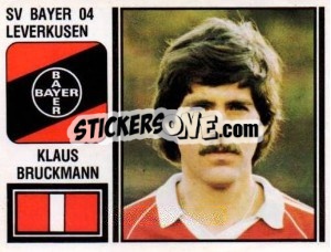 Cromo Klaus Bruckmann - German Football Bundesliga 1980-1981 - Panini