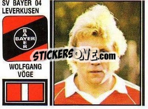 Cromo Wolfgang Vöge - German Football Bundesliga 1980-1981 - Panini